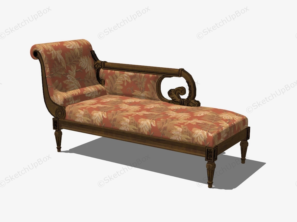 Vintage Chaise Longue sketchup model preview - SketchupBox