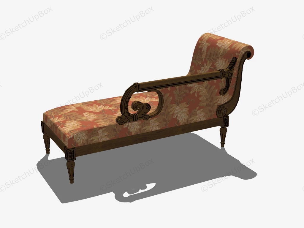 Vintage Chaise Longue sketchup model preview - SketchupBox