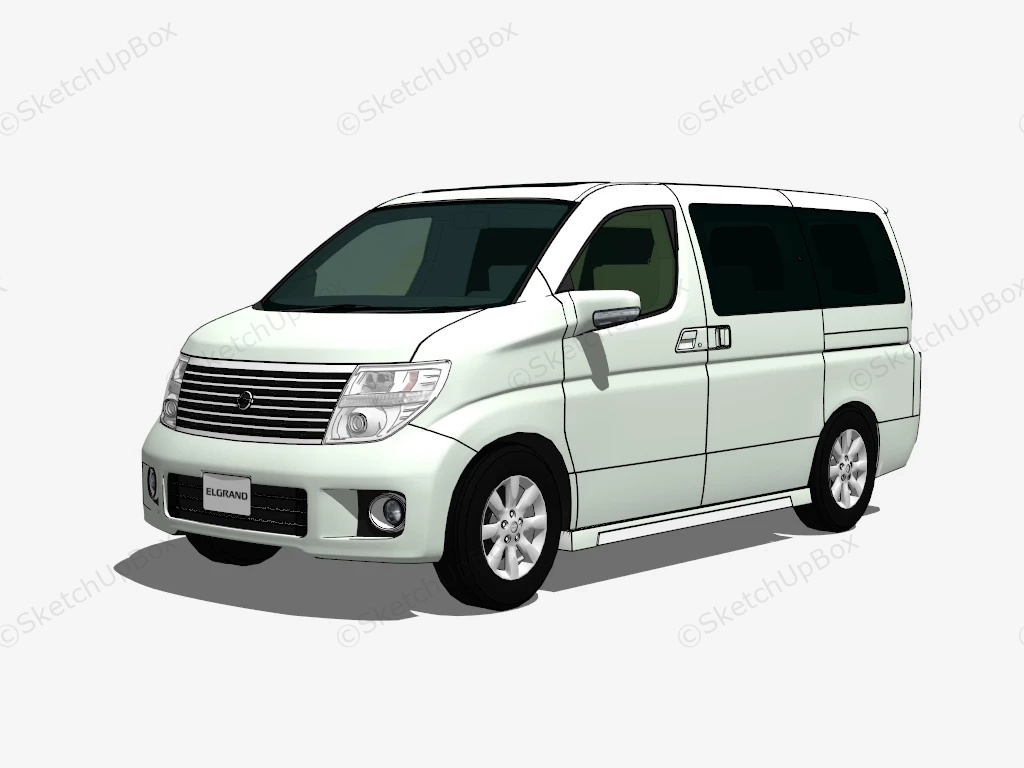 Nissan Elgrand sketchup model preview - SketchupBox