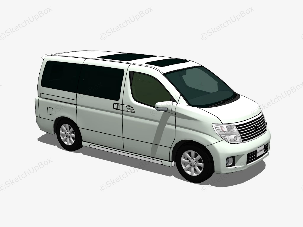 Nissan Elgrand sketchup model preview - SketchupBox