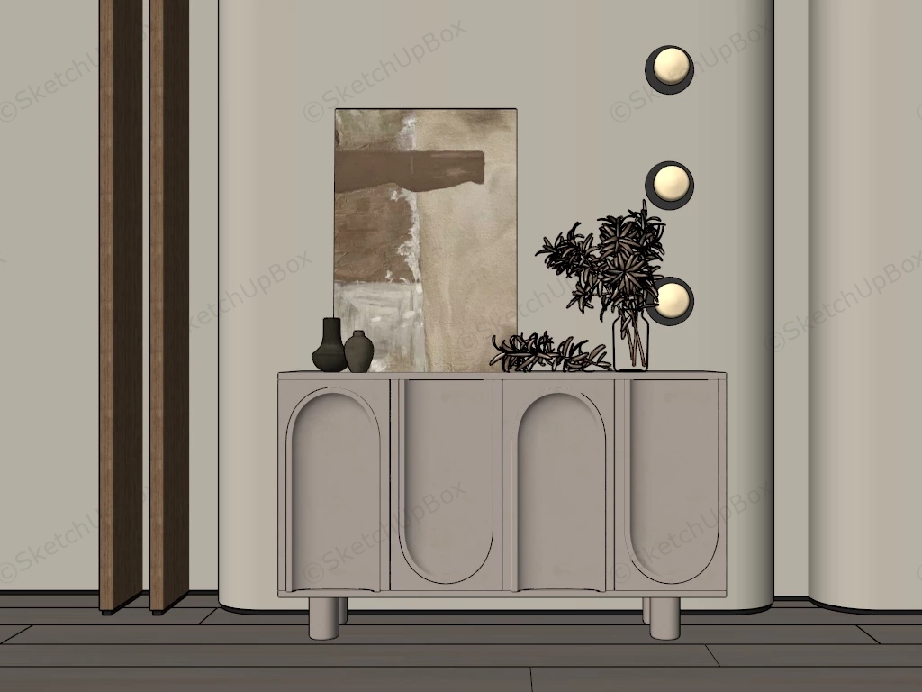 Foyer Console Cabinet sketchup model preview - SketchupBox