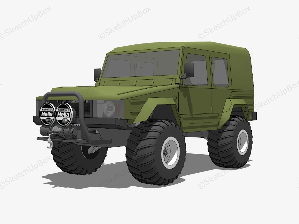 Volkswagen Iltis sketchup model preview - SketchupBox