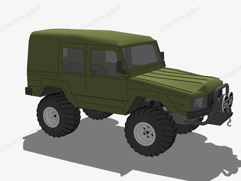 Volkswagen Iltis sketchup model preview - SketchupBox