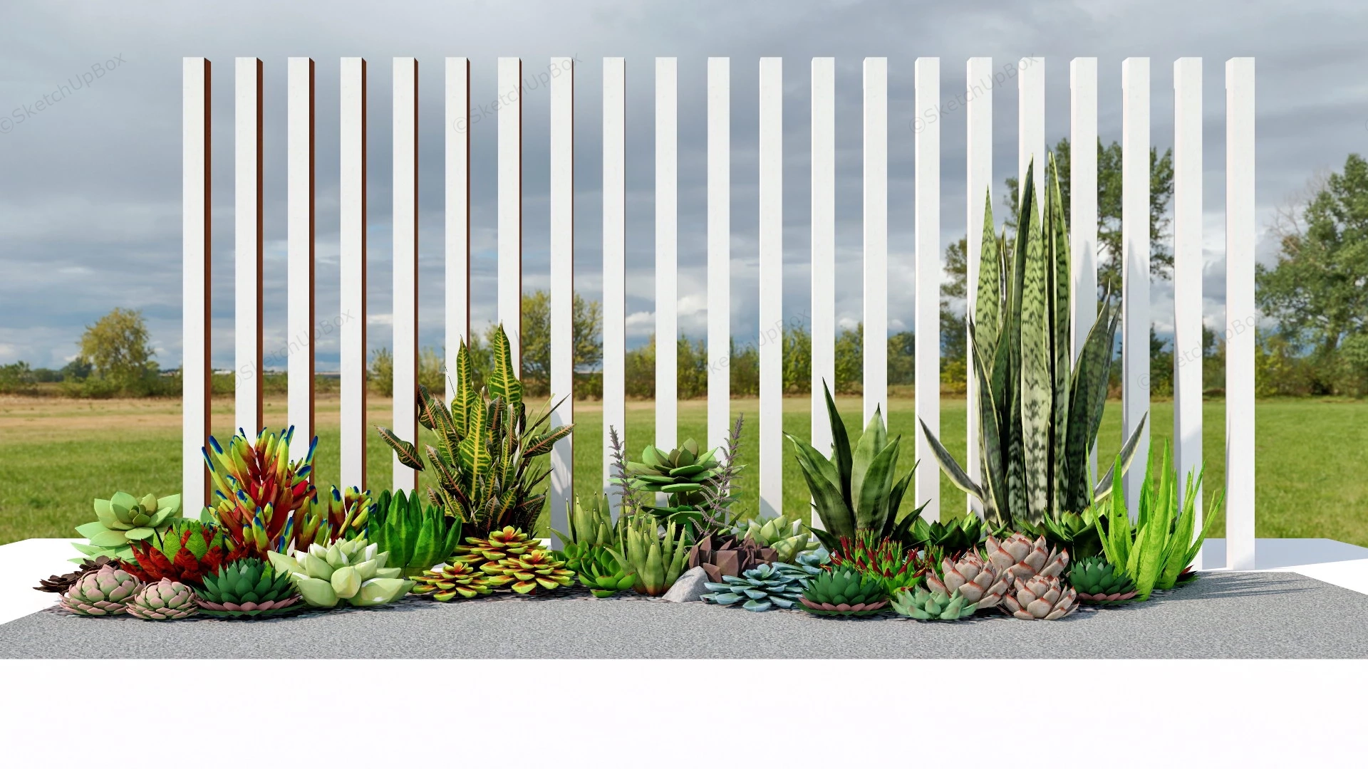 Succulent Garden Ideas sketchup model preview - SketchupBox