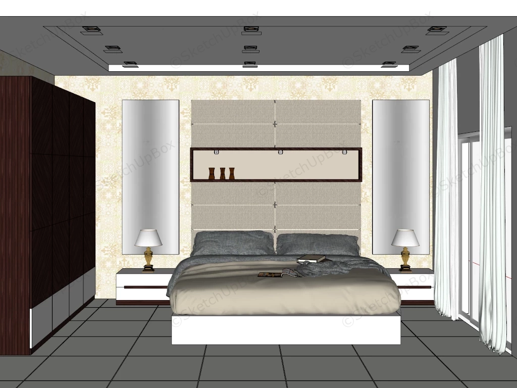 Minimalist Bedroom Design Ideas sketchup model preview - SketchupBox