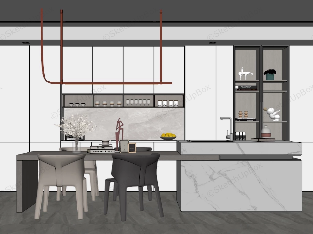 Modern Home Bar Design sketchup model preview - SketchupBox