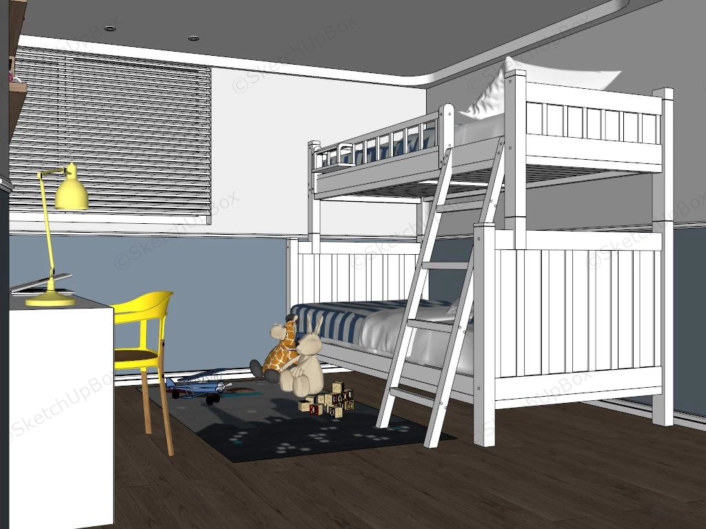 Bunk Beds Kids Room Ideas sketchup model preview - SketchupBox