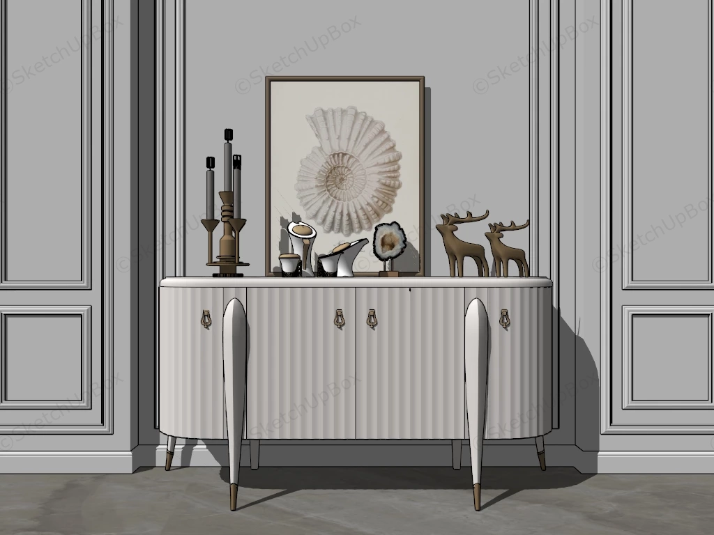 Entryway Console Cabinet sketchup model preview - SketchupBox