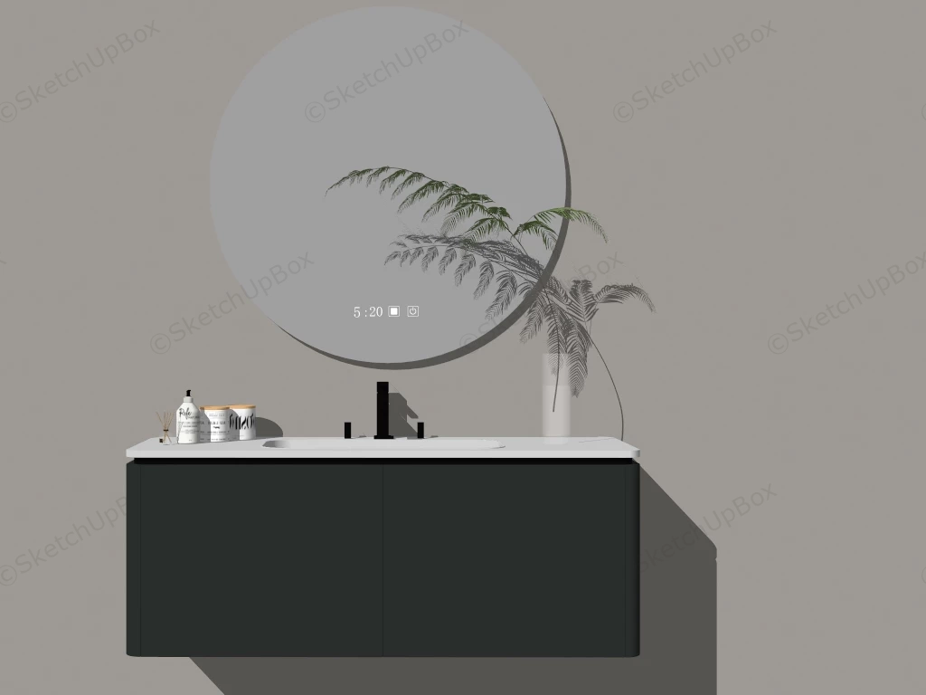 Floating Vanity With Mirror sketchup model preview - SketchupBox