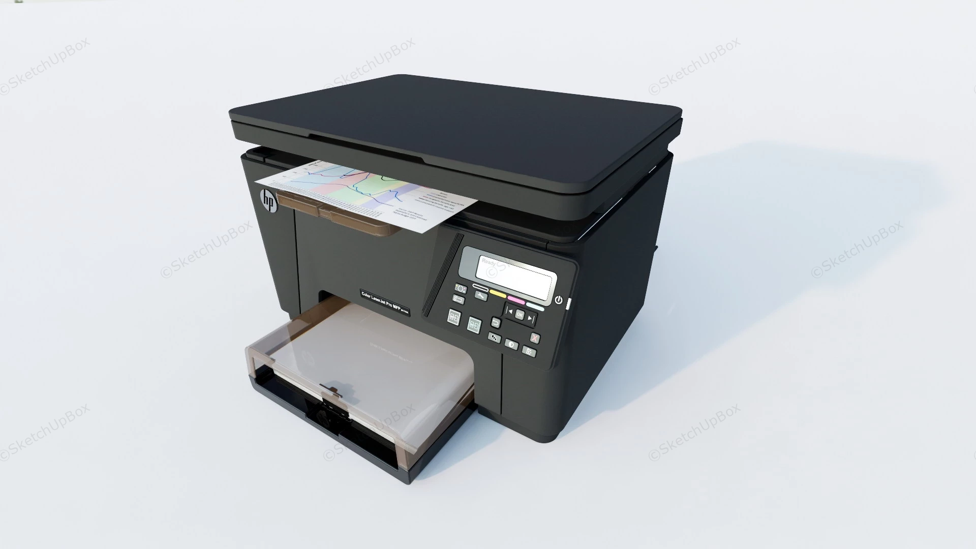 HP Color LaserJet Pro MFP sketchup model preview - SketchupBox