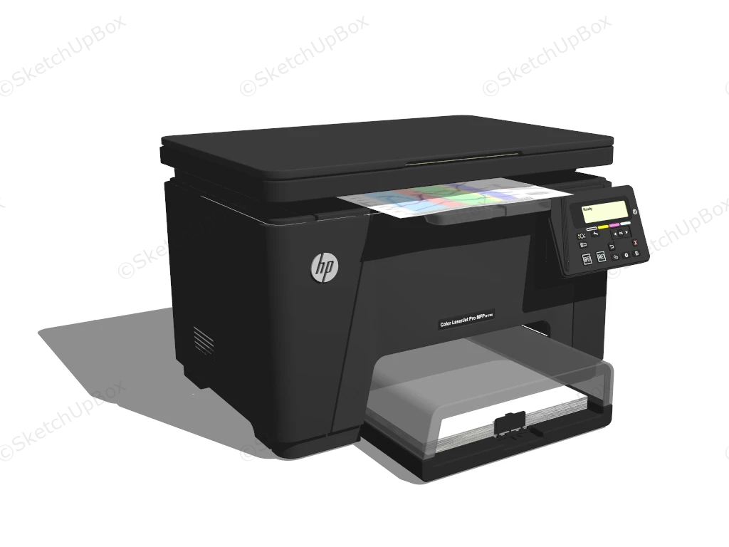 HP Color LaserJet Pro MFP sketchup model preview - SketchupBox