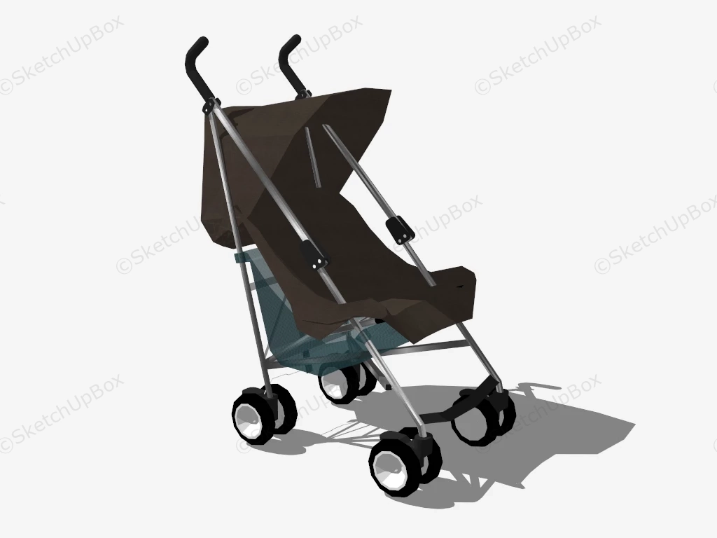 Baby Stroller sketchup model preview - SketchupBox