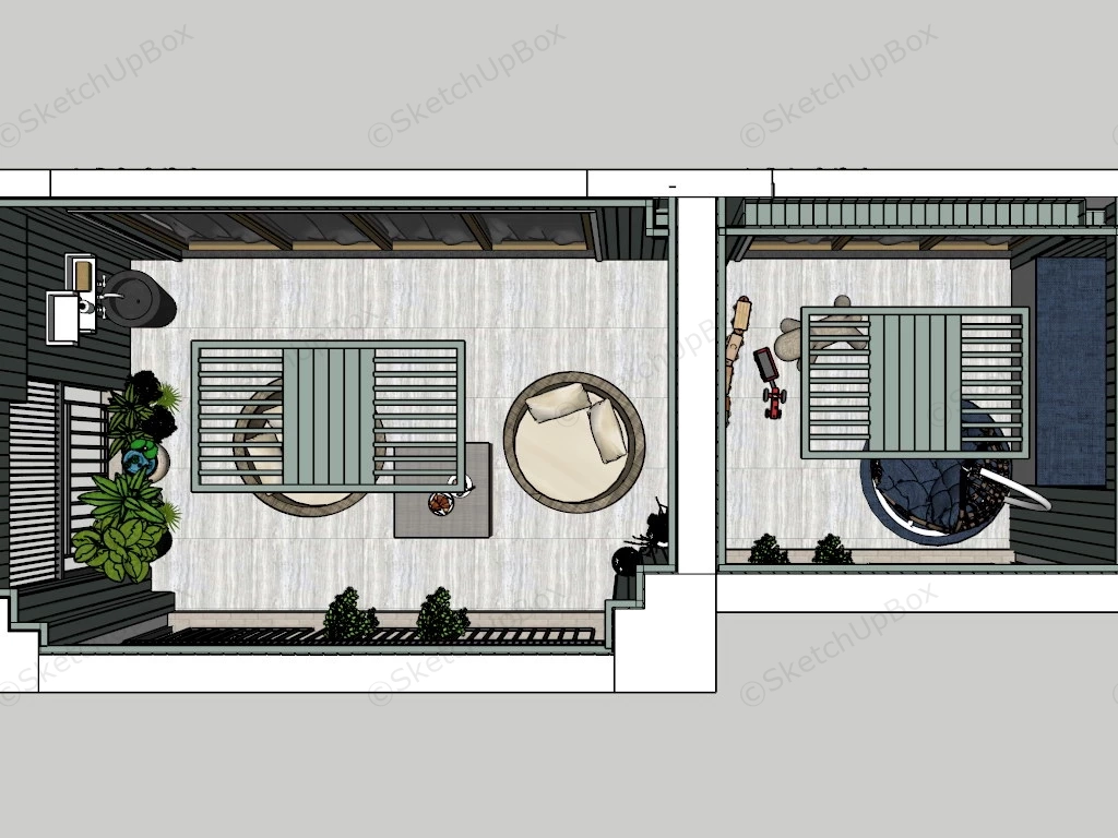 Balcony Design Idea sketchup model preview - SketchupBox