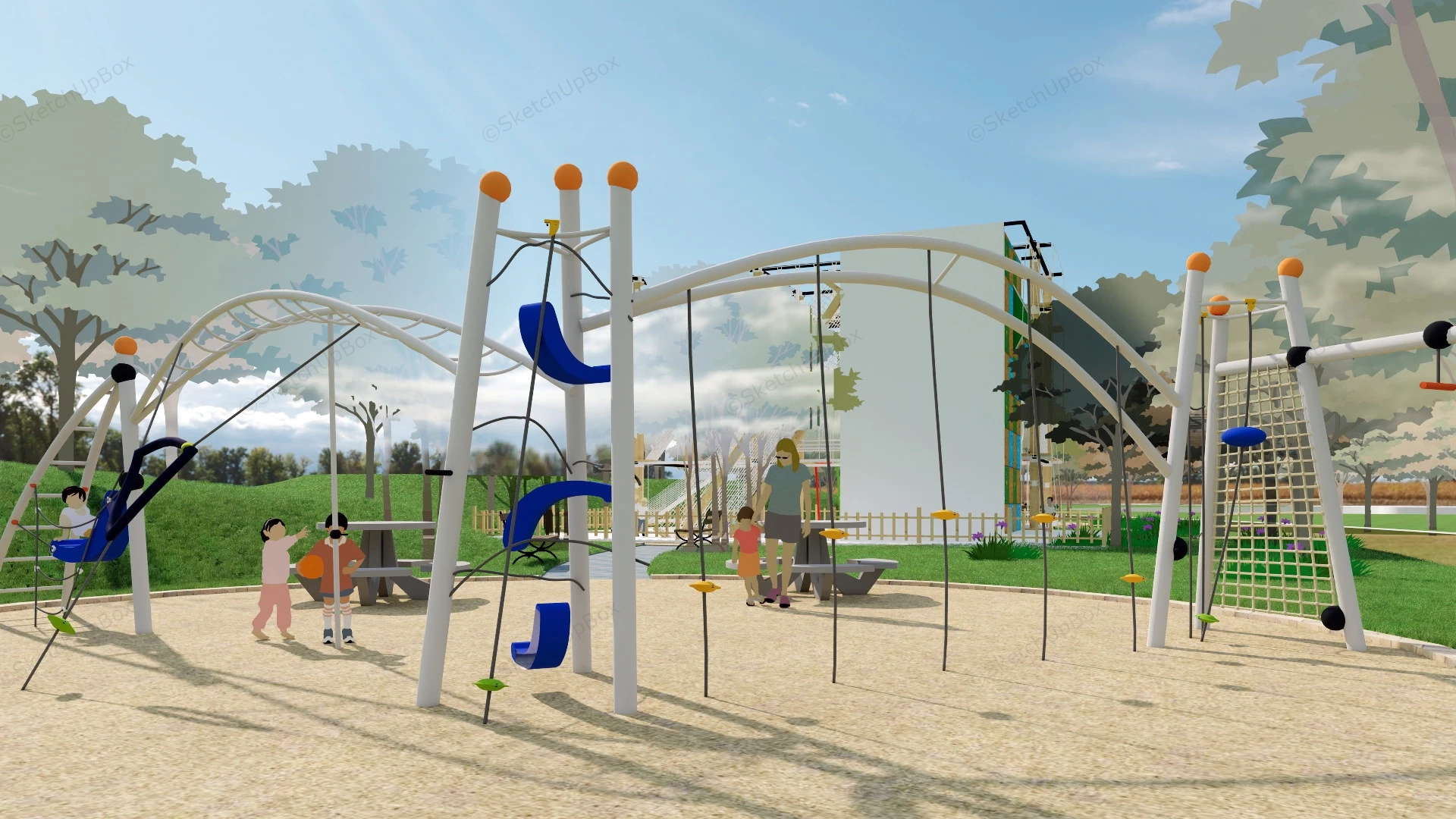 Kids Adventure Park sketchup model preview - SketchupBox