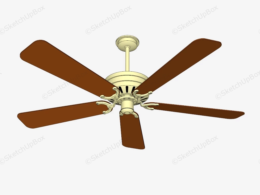 Vintage Ceiling Fan sketchup model preview - SketchupBox