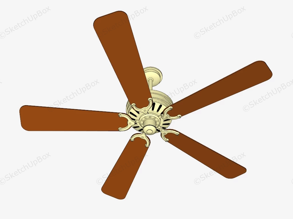 Vintage Ceiling Fan sketchup model preview - SketchupBox