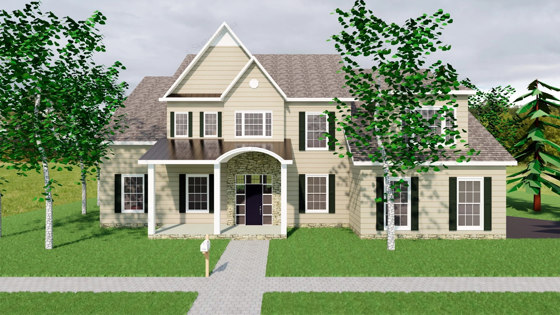 New House Design sketchup model preview - SketchupBox