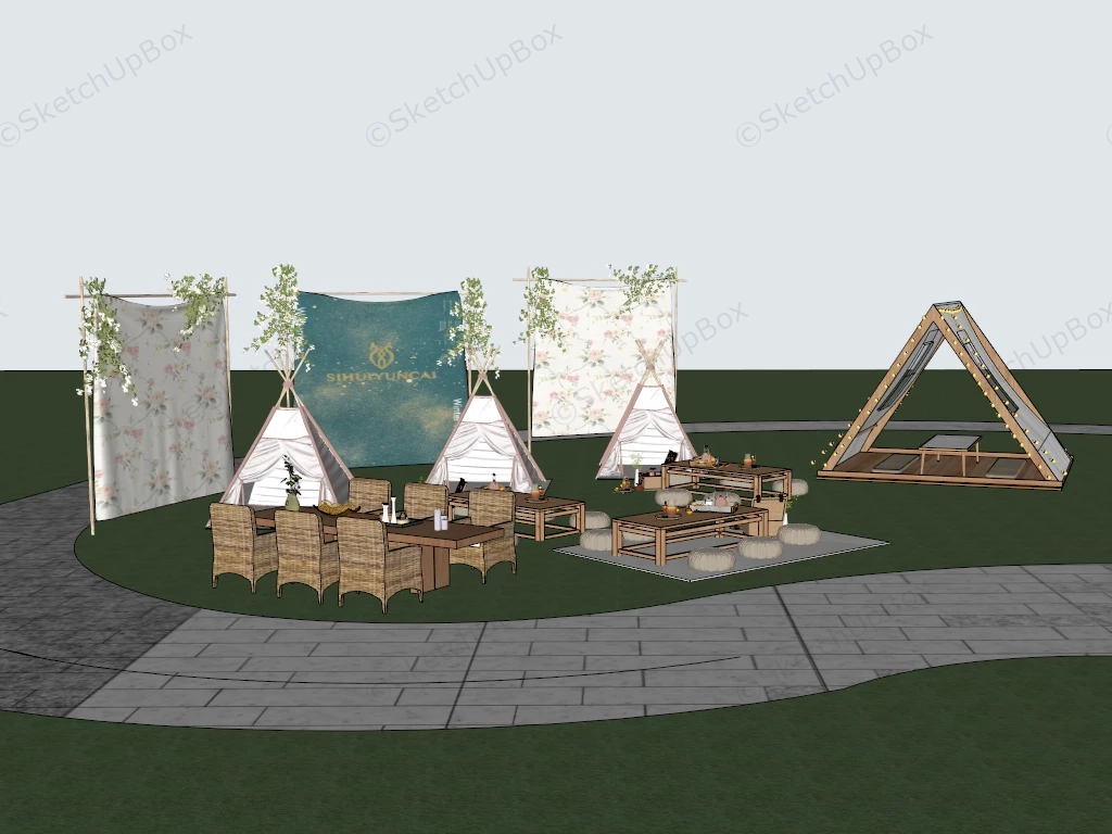 Picnic Point Campground sketchup model preview - SketchupBox