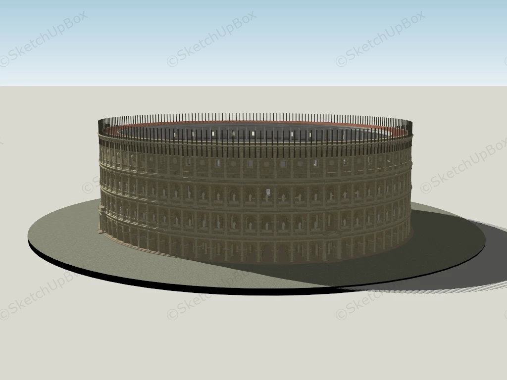 Roman Coliseum sketchup model preview - SketchupBox