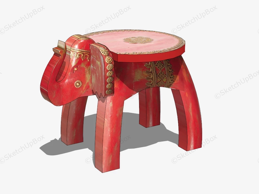 Elephant Kids Stool sketchup model preview - SketchupBox