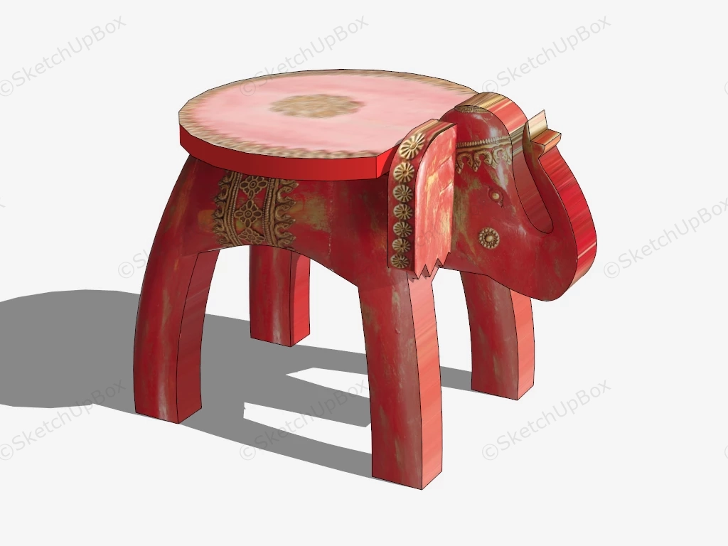 Elephant Kids Stool sketchup model preview - SketchupBox