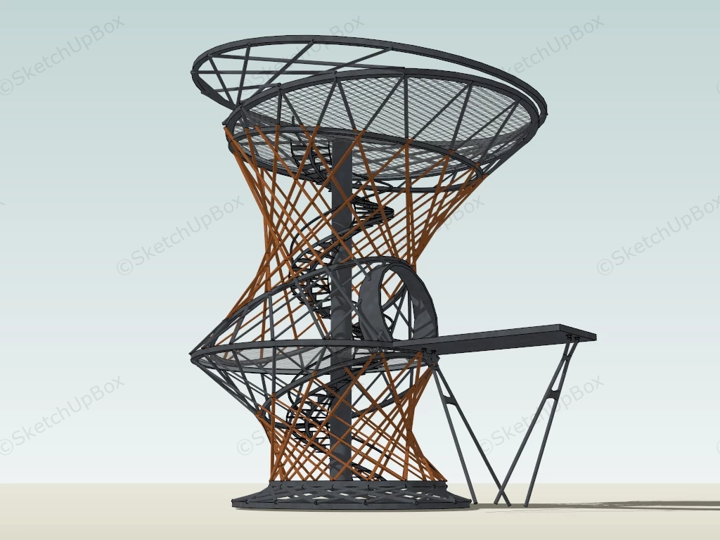 Observation Tower Design sketchup model preview - SketchupBox