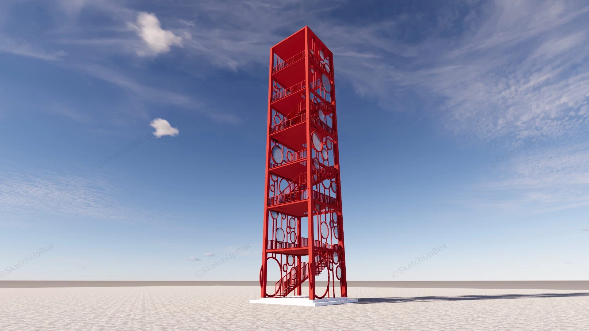 Nature Observation Tower sketchup model preview - SketchupBox