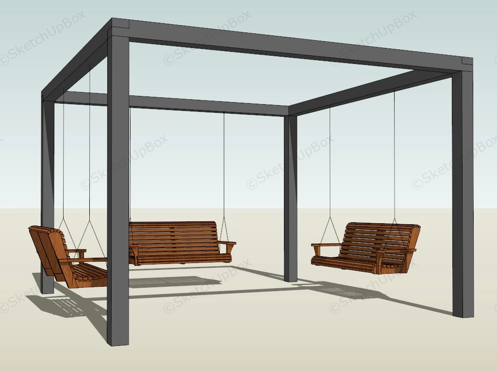 Swing Bench Set sketchup model preview - SketchupBox