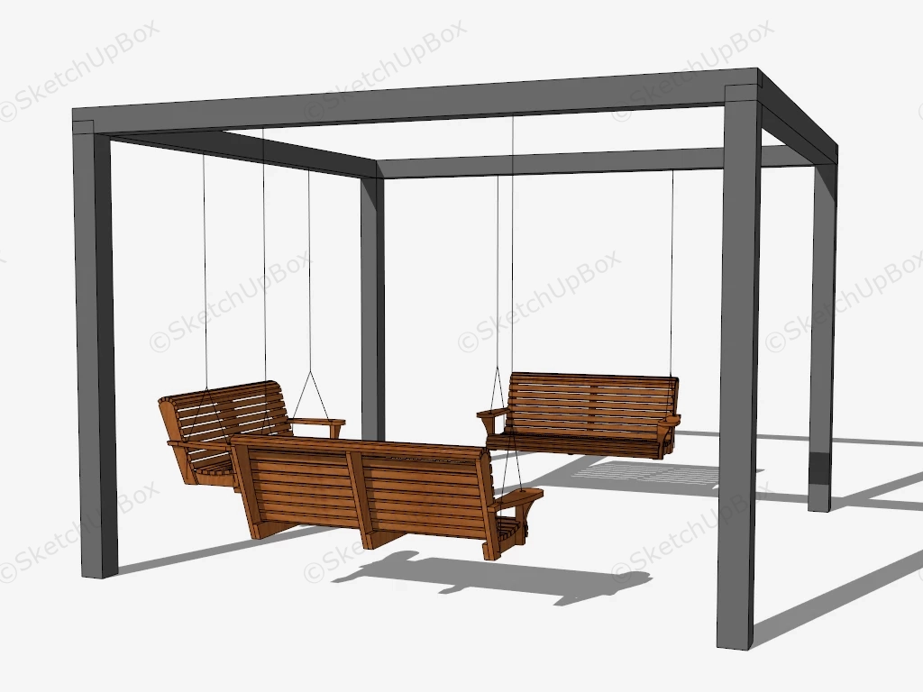 Swing Bench Set sketchup model preview - SketchupBox