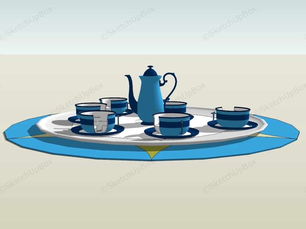 Cups And Saucers Ride sketchup model preview - SketchupBox