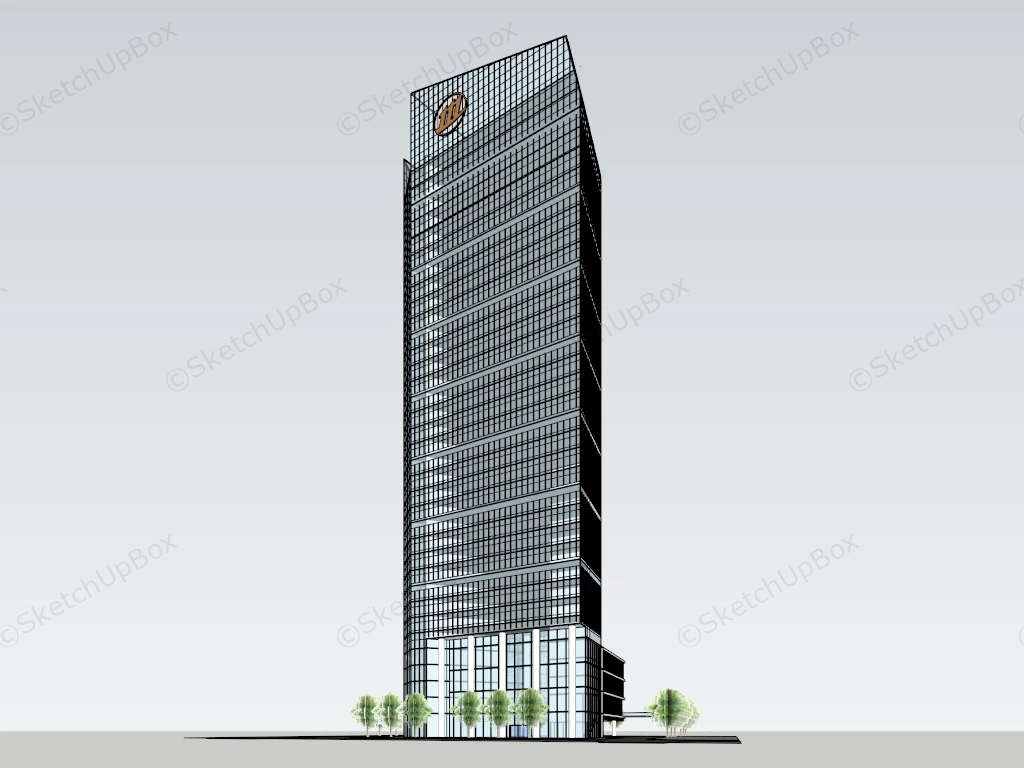 China Merchants Securities Tower sketchup model preview - SketchupBox