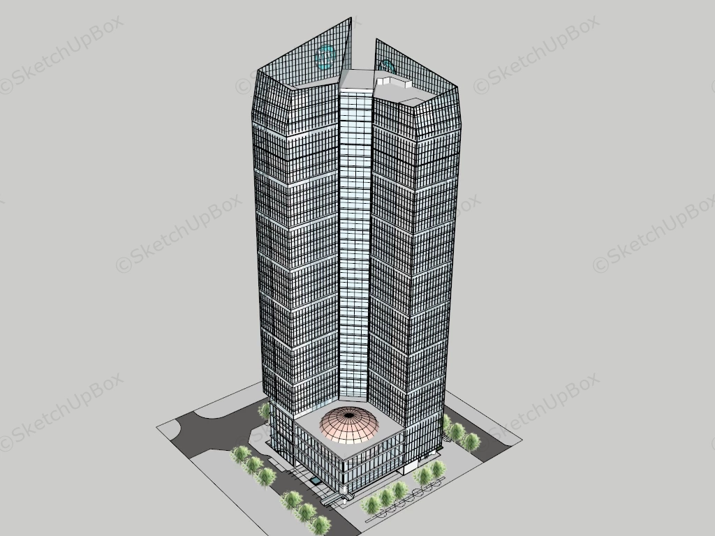 China Merchants Securities Tower sketchup model preview - SketchupBox