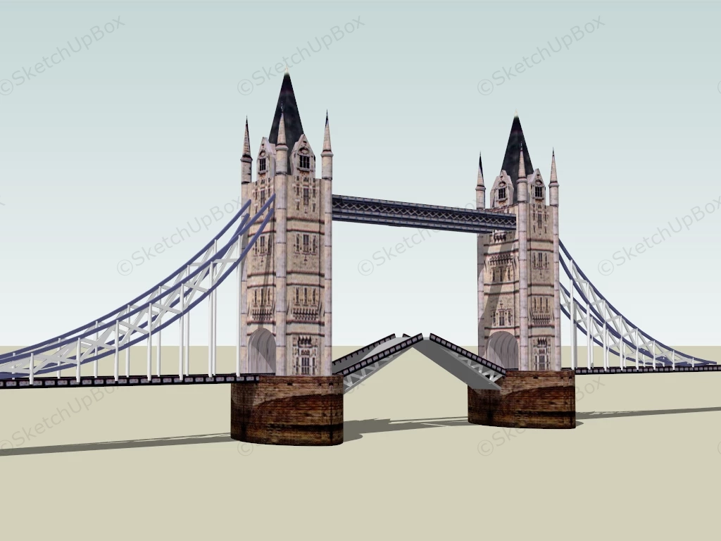 Tower Bridge sketchup model preview - SketchupBox