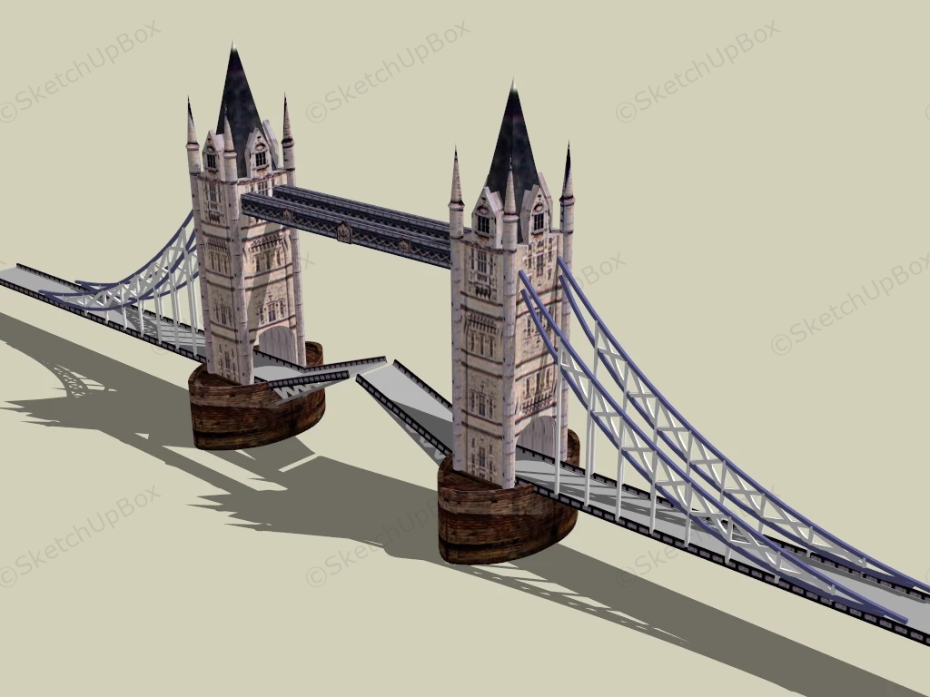 Tower Bridge sketchup model preview - SketchupBox