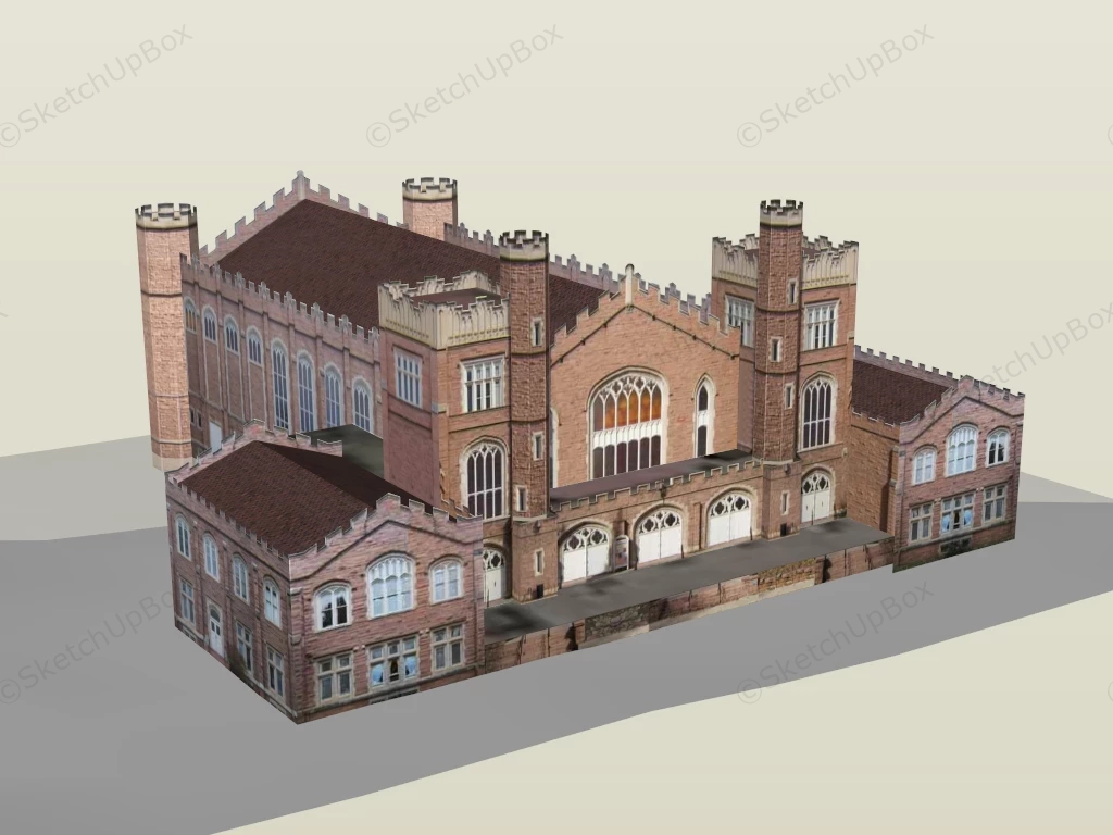 Macky Auditorium sketchup model preview - SketchupBox