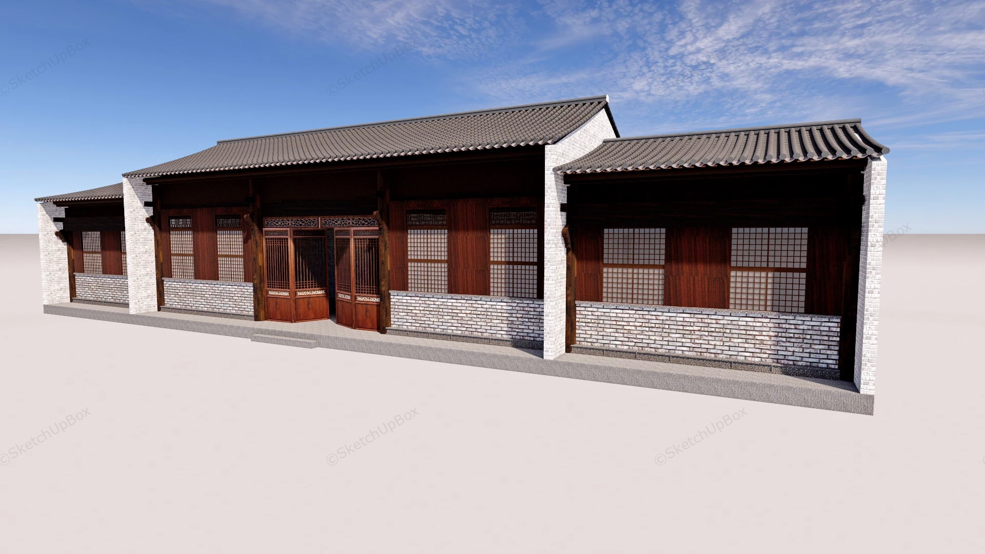 Old Traditional Chinese House sketchup model preview - SketchupBox