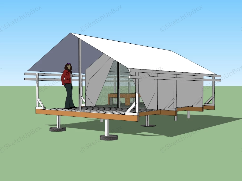 Luxury Glamping Tent sketchup model preview - SketchupBox