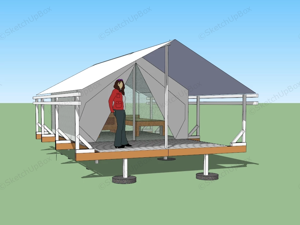 Luxury Glamping Tent sketchup model preview - SketchupBox