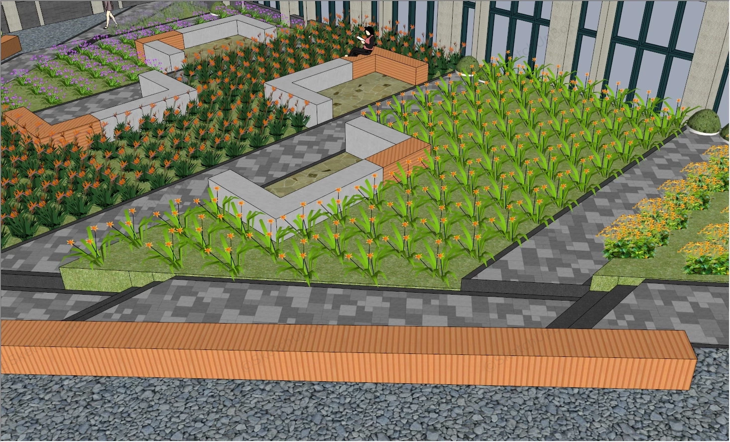 Indoor Atrium Garden sketchup model preview - SketchupBox