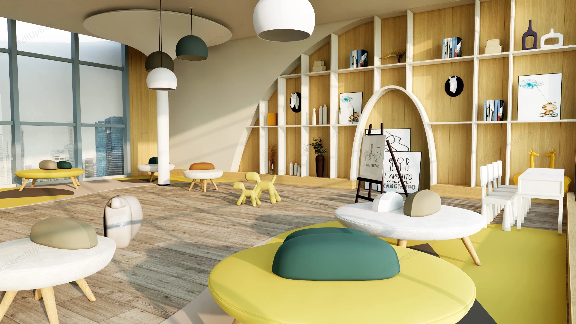 Kindergarten Playroom sketchup model preview - SketchupBox