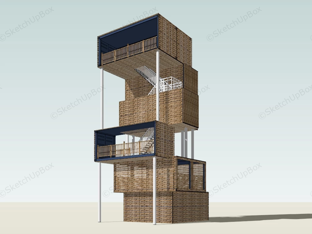 Viewing Tower sketchup model preview - SketchupBox