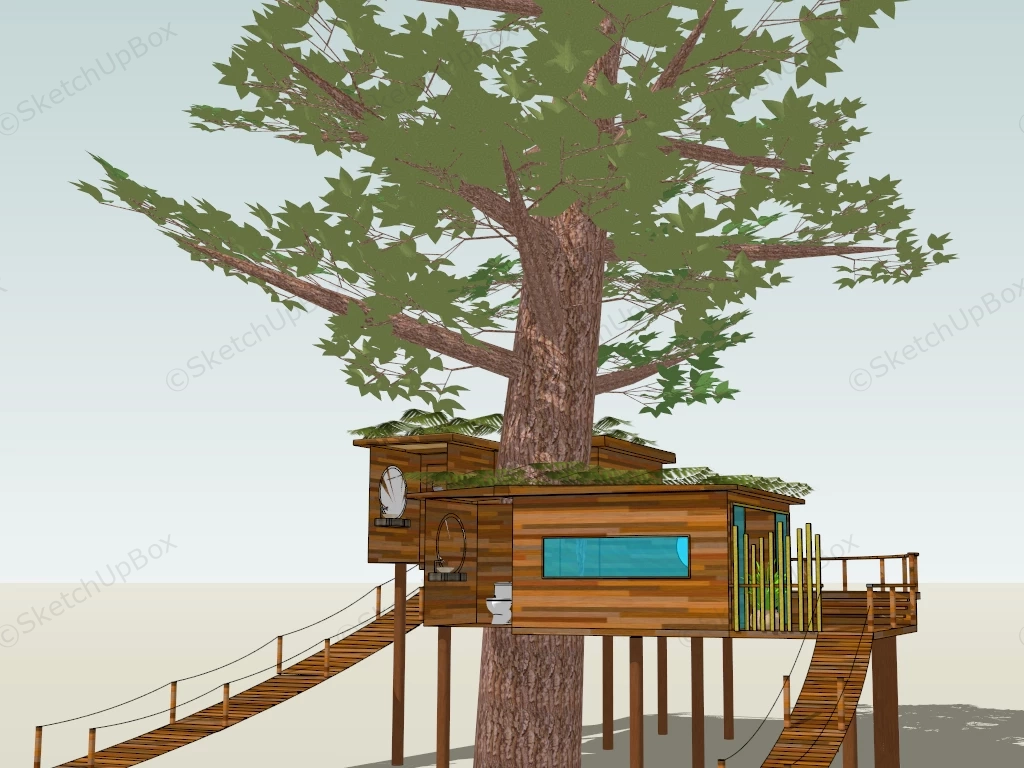 Treehouse Hotel sketchup model preview - SketchupBox