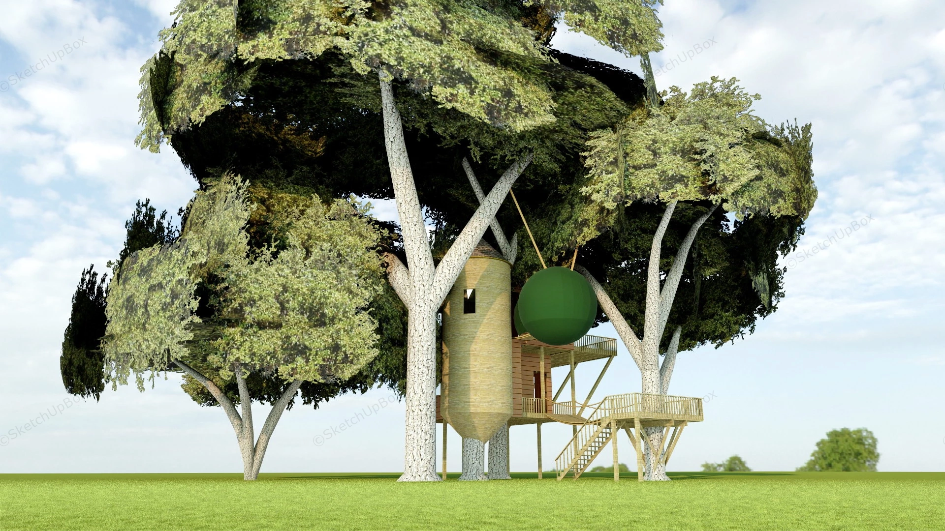 Treehouse Design Idea sketchup model preview - SketchupBox