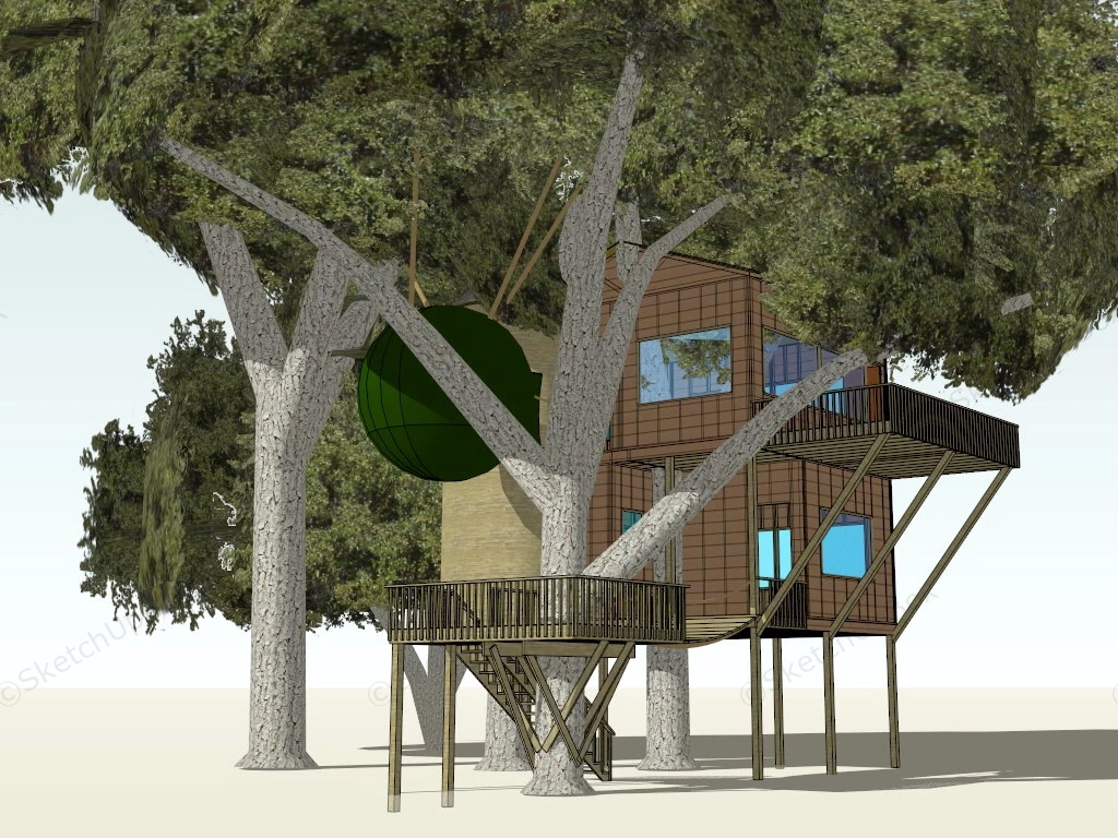 Treehouse Design Idea sketchup model preview - SketchupBox