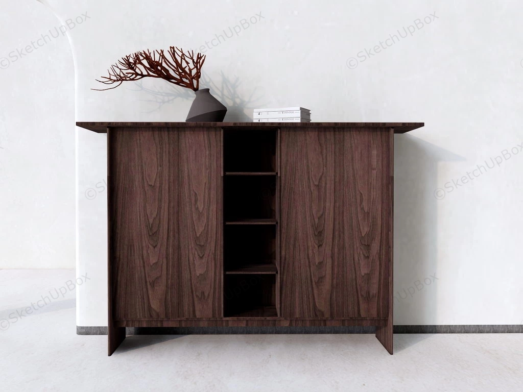 Solid Wood Sideboard sketchup model preview - SketchupBox