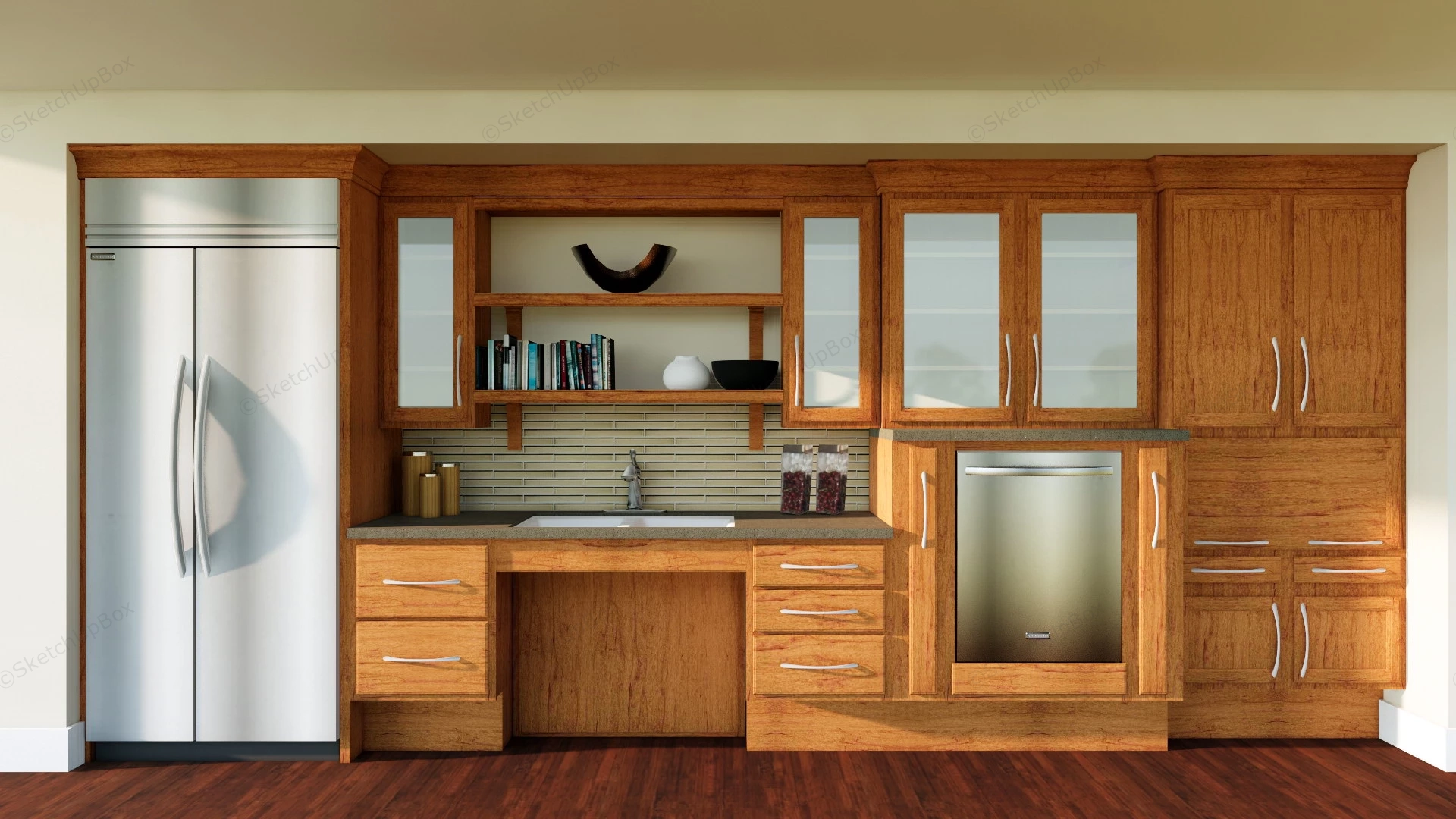 Vintage Apartment Kitchen sketchup model preview - SketchupBox