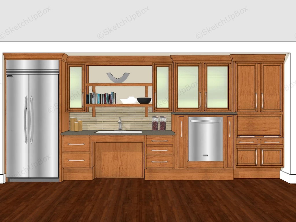 Vintage Apartment Kitchen sketchup model preview - SketchupBox