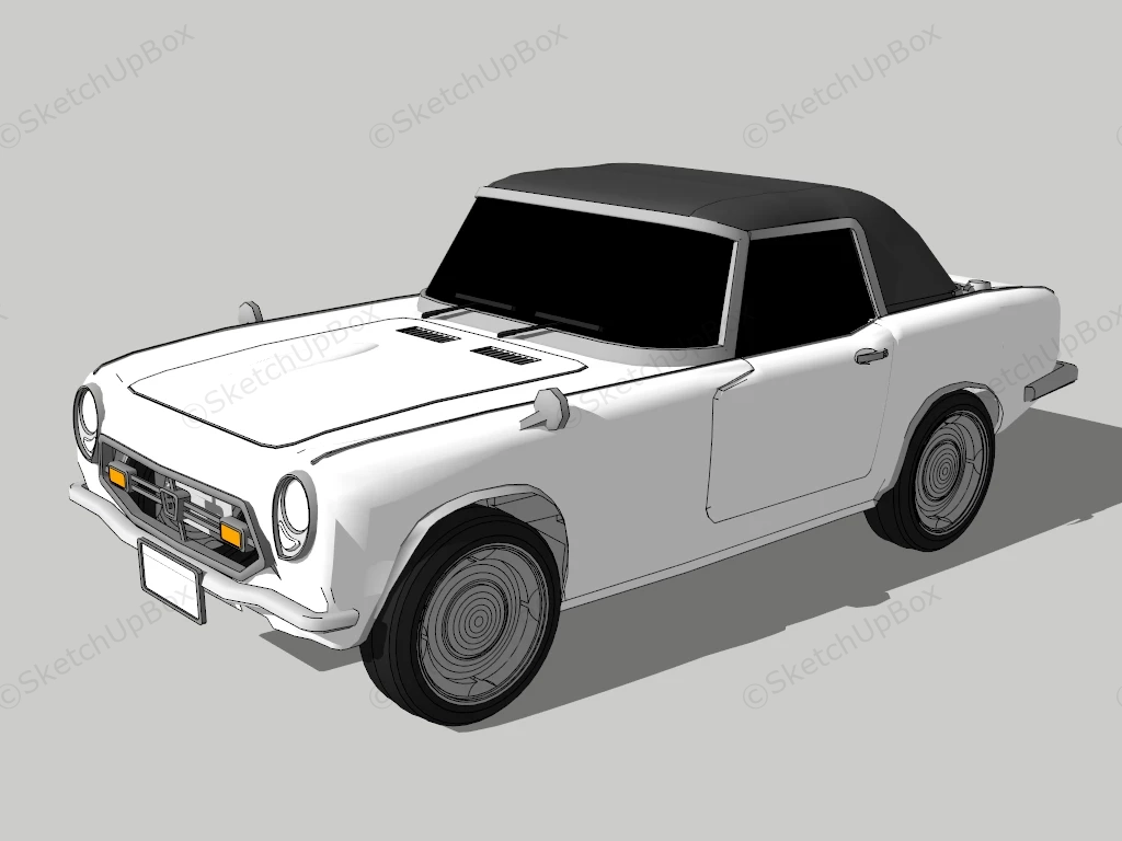 Honda S600 sketchup model preview - SketchupBox