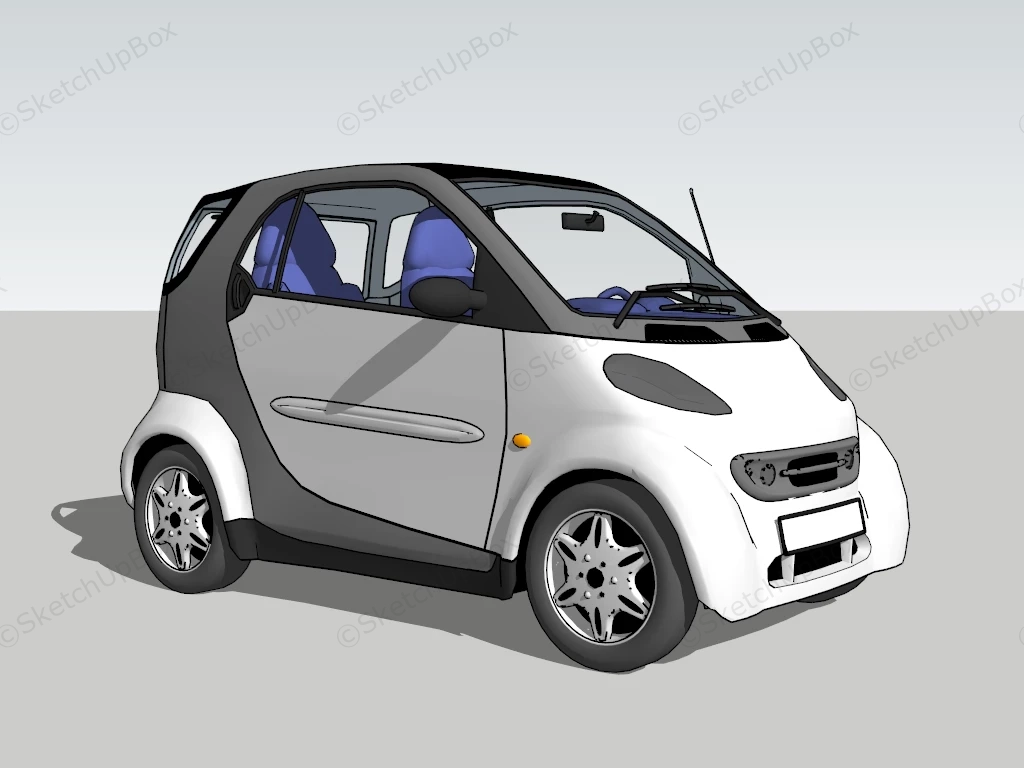 Smart Fortwo Passion sketchup model preview - SketchupBox