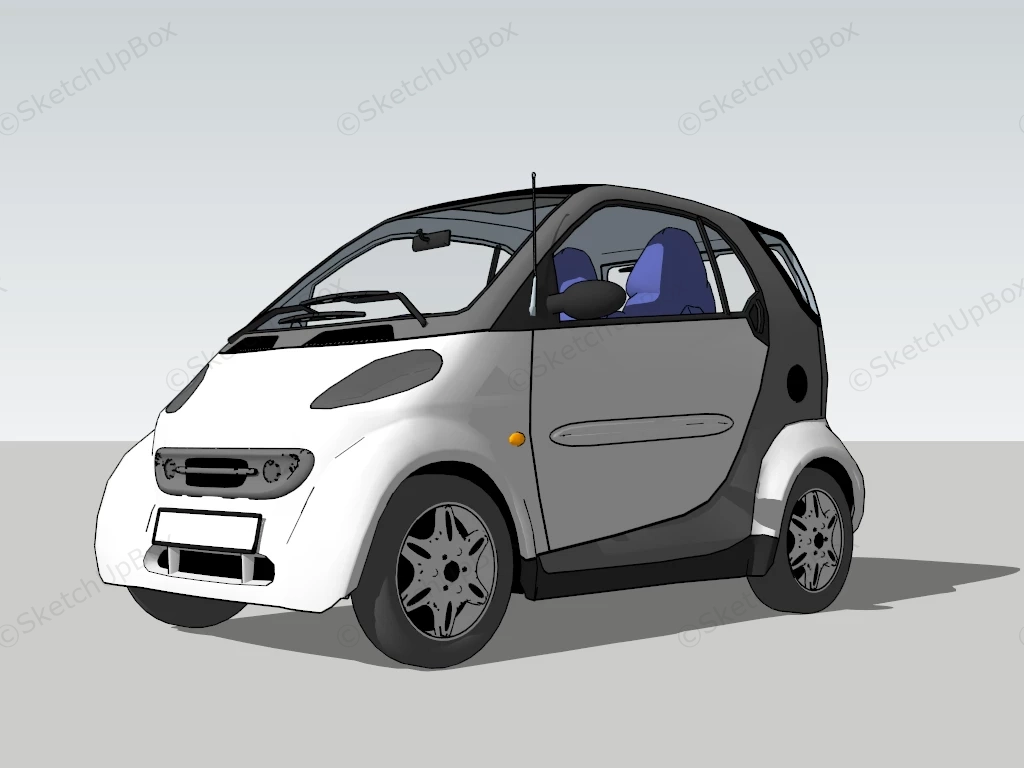 Smart Fortwo Passion sketchup model preview - SketchupBox